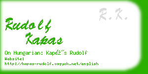 rudolf kapas business card